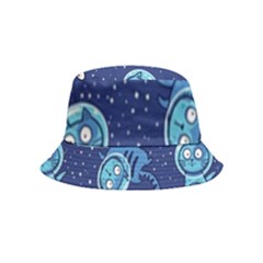 Cat Spacesuit Space Suit Astronauts Inside Out Bucket Hat (kids) by pakminggu