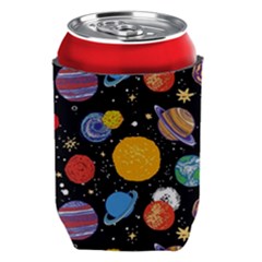 Circle Illustration Space Art Cute Pattern Can Holder by pakminggu