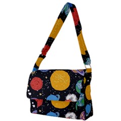 Circle Illustration Space Art Cute Pattern Full Print Messenger Bag (l) by pakminggu