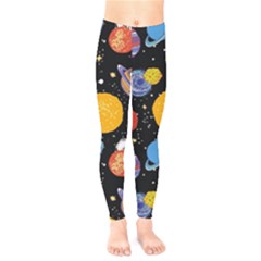 Circle Illustration Space Art Cute Pattern Kids  Classic Winter Leggings