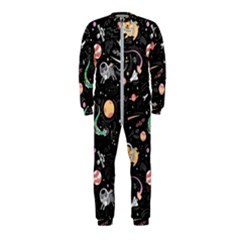 Cat And Dog Space Pattern Onepiece Jumpsuit (kids)