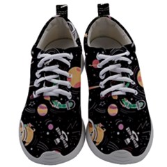 Cat And Dog Space Pattern Mens Athletic Shoes by pakminggu