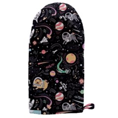 Cat And Dog Space Pattern Microwave Oven Glove by pakminggu