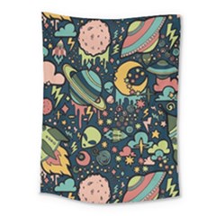 Alien Ocket Space Aesthetic Pattern Medium Tapestry