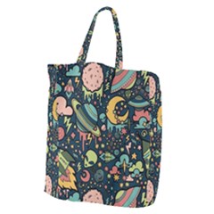 Alien Ocket Space Aesthetic Pattern Giant Grocery Tote by pakminggu