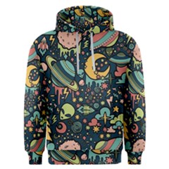 Alien Ocket Space Aesthetic Pattern Men s Overhead Hoodie