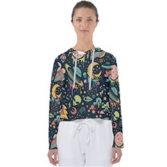 Alien Ocket Space Aesthetic Pattern Women s Slouchy Sweat