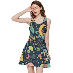 Alien Ocket Space Aesthetic Pattern Inside Out Racerback Dress by pakminggu