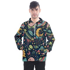 Alien Ocket Space Aesthetic Pattern Men s Half Zip Pullover