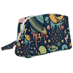 Alien Ocket Space Aesthetic Pattern Wristlet Pouch Bag (large) by pakminggu