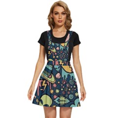 Alien Ocket Space Aesthetic Pattern Apron Dress by pakminggu