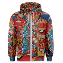 Comic Cartoon Pattern Men s Zipper Hoodie