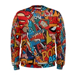 Comic Cartoon Pattern Men s Sweatshirt