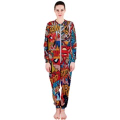 Comic Cartoon Pattern Onepiece Jumpsuit (ladies)