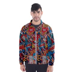 Comic Cartoon Pattern Men s Windbreaker