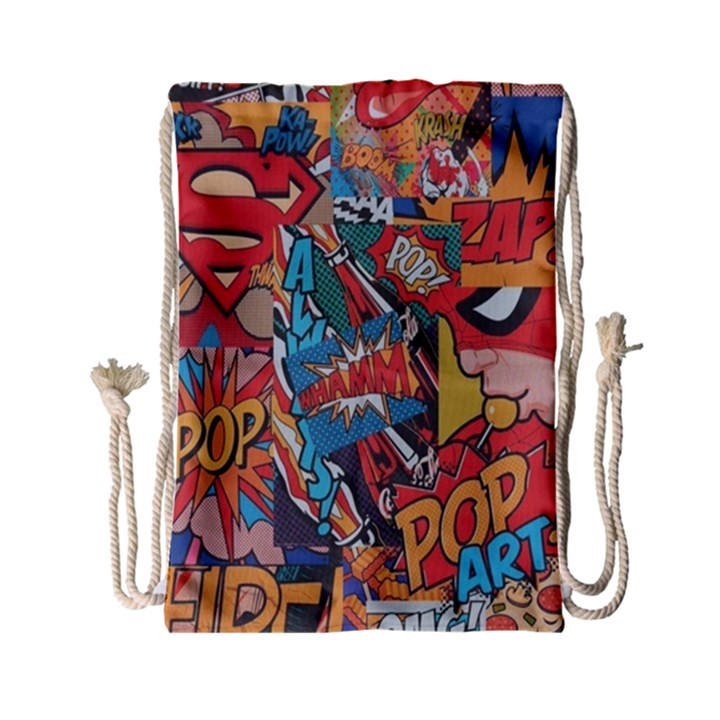 Comic Cartoon Pattern Drawstring Bag (Small)