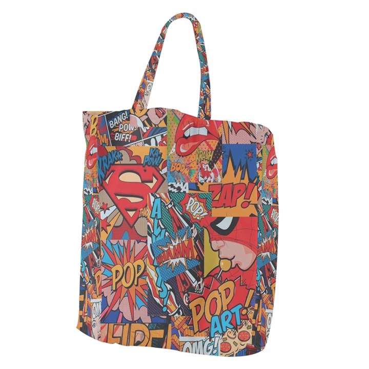 Comic Cartoon Pattern Giant Grocery Tote