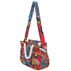 Comic Cartoon Pattern Rope Handles Shoulder Strap Bag by pakminggu