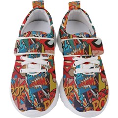 Comic Cartoon Pattern Kids  Velcro Strap Shoes by pakminggu