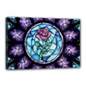 Cathedral Rosette Stained Glass Beauty And The Beast Canvas 18  x 12  (Stretched) View1