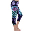 Cathedral Rosette Stained Glass Beauty And The Beast Capri Winter Leggings  View3