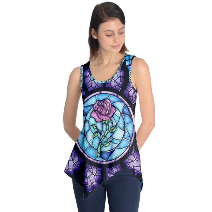 Cathedral Rosette Stained Glass Beauty And The Beast Sleeveless Tunic