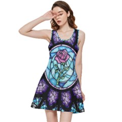 Cathedral Rosette Stained Glass Beauty And The Beast Inside Out Racerback Dress by Cowasu