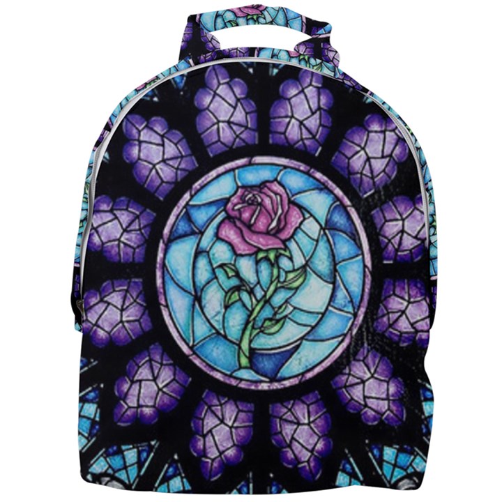 Cathedral Rosette Stained Glass Beauty And The Beast Mini Full Print Backpack