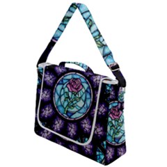 Cathedral Rosette Stained Glass Beauty And The Beast Box Up Messenger Bag by Cowasu