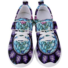 Cathedral Rosette Stained Glass Beauty And The Beast Women s Velcro Strap Shoes by Cowasu