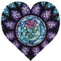 Cathedral Rosette Stained Glass Beauty And The Beast Wooden Puzzle Heart View1