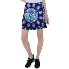 Cathedral Rosette Stained Glass Beauty And The Beast Tennis Skirt by Cowasu