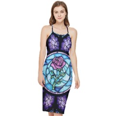 Cathedral Rosette Stained Glass Beauty And The Beast Bodycon Cross Back Summer Dress by Cowasu