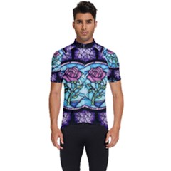 Cathedral Rosette Stained Glass Beauty And The Beast Men s Short Sleeve Cycling Jersey by Cowasu