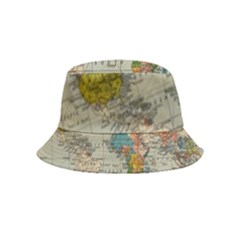 Vintage World Map Bucket Hat (kids) by Cowasu