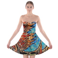 Grateful Dead Rock Band Strapless Bra Top Dress by Cowasu