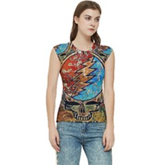 Grateful Dead Rock Band Women s Raglan Cap Sleeve T-shirt by Cowasu