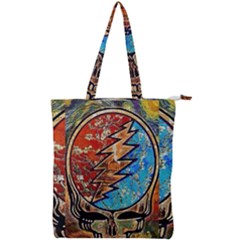 Grateful Dead Rock Band Double Zip Up Tote Bag by Cowasu