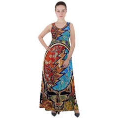 Grateful Dead Rock Band Empire Waist Velour Maxi Dress by Cowasu