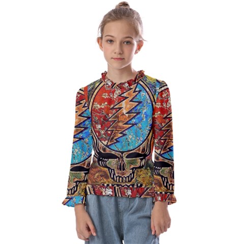 Grateful Dead Rock Band Kids  Frill Detail T-shirt by Cowasu