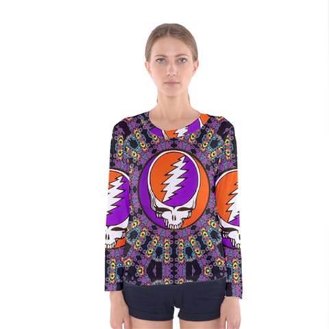 Gratefuldead Grateful Dead Pattern Women s Long Sleeve T-shirt by Cowasu