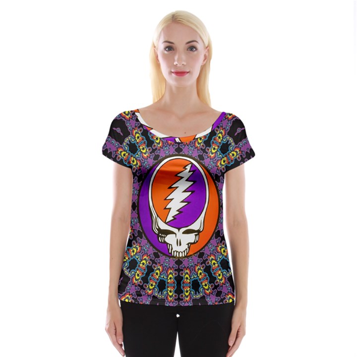 Gratefuldead Grateful Dead Pattern Cap Sleeve Top