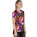 Gratefuldead Grateful Dead Pattern Women s V-Neck Scrub Top View3