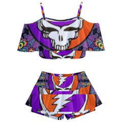 Gratefuldead Grateful Dead Pattern Kids  Off Shoulder Skirt Bikini by Cowasu