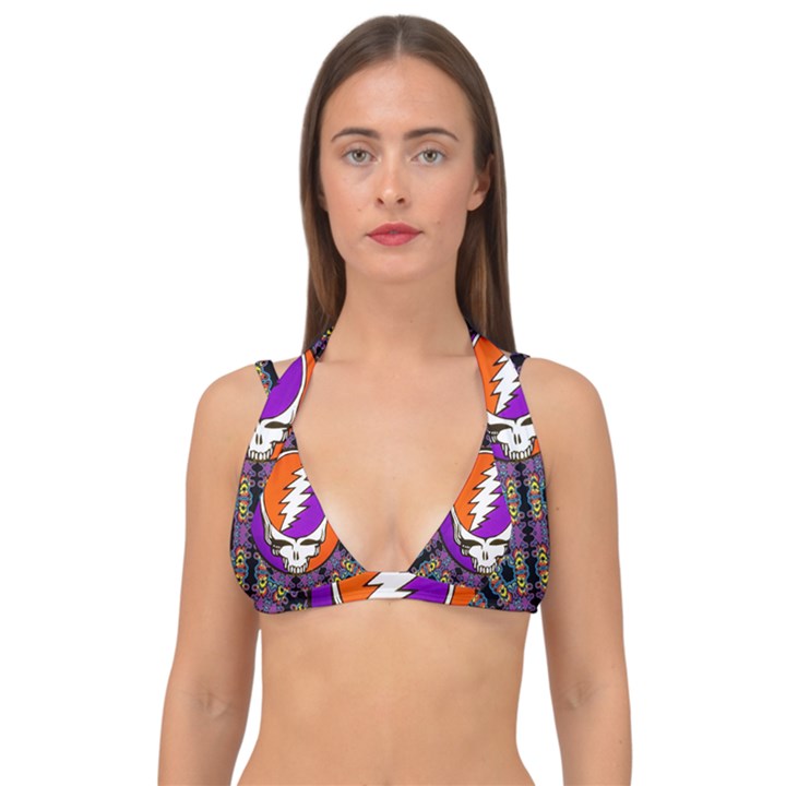 Gratefuldead Grateful Dead Pattern Double Strap Halter Bikini Top