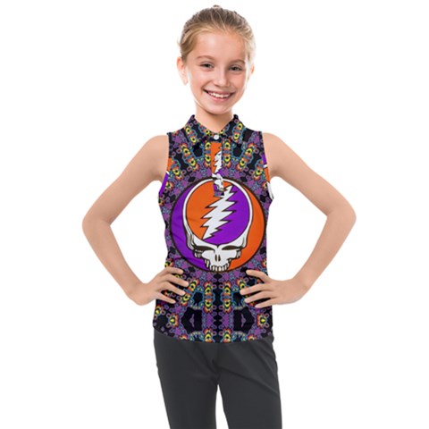 Gratefuldead Grateful Dead Pattern Kids  Sleeveless Polo T-shirt by Cowasu