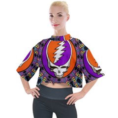 Gratefuldead Grateful Dead Pattern Mock Neck T-shirt by Cowasu