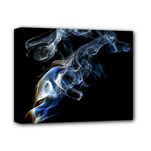 Smoke-flame-dynamic-wave-motion Deluxe Canvas 14  X 11  (stretched) by Cowasu