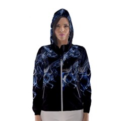 Smoke-flame-dynamic-wave-motion Women s Hooded Windbreaker by Cowasu