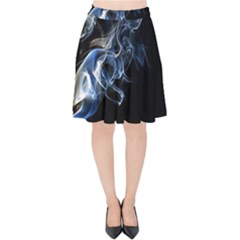 Smoke-flame-dynamic-wave-motion Velvet High Waist Skirt by Cowasu